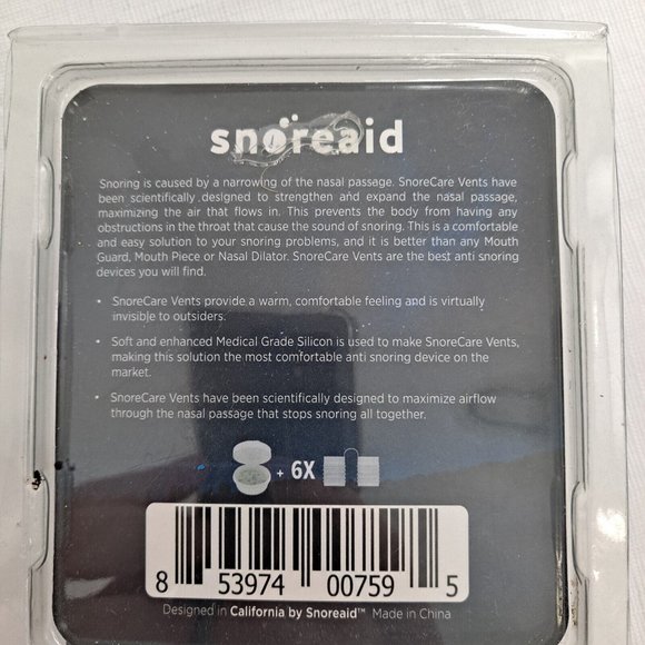 Snore Aid Sleep Help Nasal Passage Air Flow Silicone 6 Piece - Picture 3 of 5